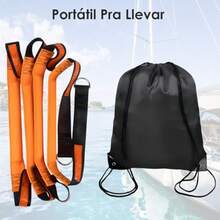 Escalera de Cuerda Marina de 7 Peldaños, Escalera Portátil para Barco, para Subir Escaleras, Ideal para Piscina, Ático, Parque Infantil, Patio, Kayak, Rescate, Muelle, Escalera de Baño Exterior - Multicolor - Ver 7