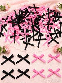 100pcs Cute Mini Ballet Style Ribbon Bows, DIY Clothing & Hair Accessories Decorations - Multicolor - View 5