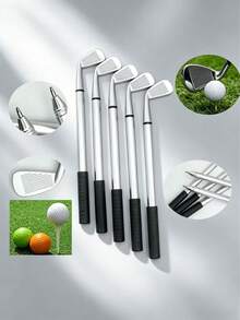Golf Pen Toy Set - Stress Relief Pen Project - Creative Christmas Stocking Stuffer Fun Birthday Gift - Stress Relief Desktop Toy - Fun Desktop Putter Golf Pen Gift - Perfect New Year Gift, Christmas, Perfect Birthday Gift - Multicolor - View 3