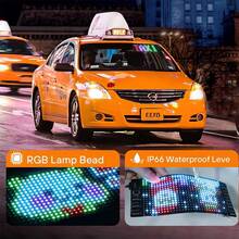 Programmable Devil Eyes For Cars,LED Sign For Car,Bluetooth APP Control,DIY Edit Text, Patterns, Animations - Black - View 4