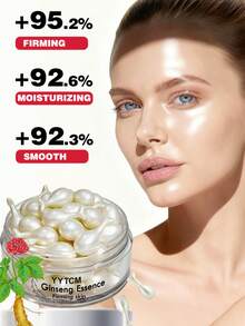 YYTCM Ginseng Essence Capsules, Moisturizing Hydrating Firming Serum, Contains Fullerene, Niacinamide, Vitamin E, Retinol, Deep Hydration (0.34gx30pcs)/Bottle - 1 Bottle - White - View 7