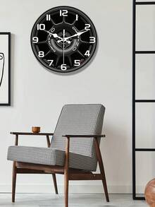 1pc Wooden Silent Wall Clock | 2D Printed Racing Wheel Design, Modern Luxury Style, Suitable For Living Room, Kitchen, Office Decoration, Battery Powered (AA Batteries Not Included), 25.4-40.64 Cm Options - A - View 8