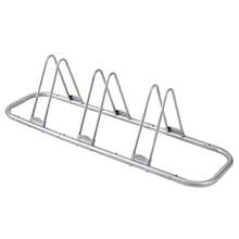 COMINGFIT Soporte de Almacenamiento Ajustable para estacionamiento de Piso de Bicicleta de 3 Bicicletas, para Bicicletas de montaña MTB Carretera Almacenamiento de Garaje Interior, Plateado - Multicolor - Ver 2