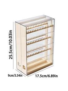 1 Set Kotak Display Akrilik Transparan Hitam, Rak Penyimpanan Anting dan Perhiasan, Penyimpanan Kosmetik, Organizer - MultiWarna - View 4