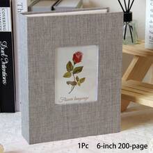 1pc Linen Photo Album, High-End Display Window Design, Acid-Free Inner Pages, Holds 26 Pages, 100 Photos, 4x6/5x7/8*10 Photos, Suitable For Family Memories, Wedding Keepsakes, Anniversary Gifts, Memory Album, Photo Storage, Home Decor Essential - Multicolor - View 14