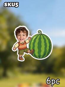 Custom Children's Tropical Fruit Face Banner, 1st Birthday Hanging Flag, Summer Yard Decoration Garland, Baby Shower Party Decor, Tutti Frutti Party Favors, Children's Milestone - Multicolor - View 20