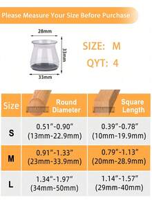 1/10pcs Silicone Chair Leg Floor Protector Covers, Anti-Scratch Furniture Foot Pads Silent Sliders, Effectively Prevent Floor Scratches And Reduce Moving Noise, Suitable For Restaurant, Kitchen And Living Room Solid Wood Floor Furniture Protection Accessories - Multicolor - View 4