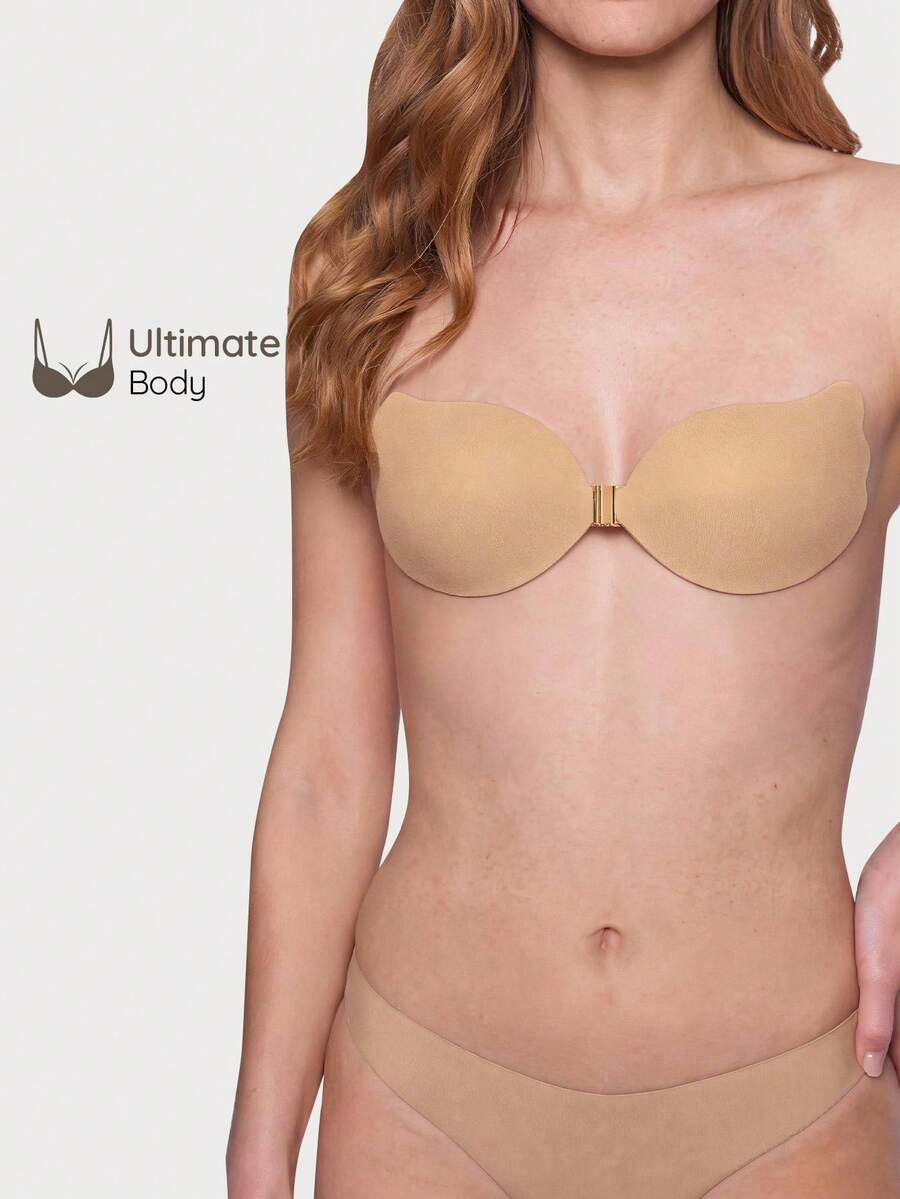 SHAPORA 2 Pairs Women's Drawstring Sticky Bra With Strapy,Push Up Lift And Strapless Backless Invisible Bra, Lingerie For Wedding Dress,Dairly, Party, - Multicolor - View 1