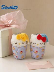 SANRIO 1件裝毛絨愛心造型玩偶背包掛飾，鑰匙圈吊飾，生日禮物、情人節禮物、紀念品 - 彩色 - 查看 8
