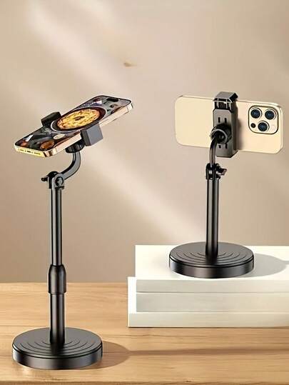 1pc Phone Stand Desktop Multi-Function Rotating Height Adjustable Slouchy Live Streaming Selfie Stand For Watching Movies TV Online Classes