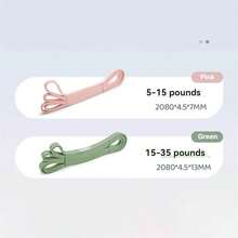5-85磅多級乳膠健身阻力帶,適用於瑜伽力量訓練,便攜式多功能健身房運動阻力帶,男女通用,引體向上輔助帶,長款高彈性拉伸帶 - 彩色 - 查看 18