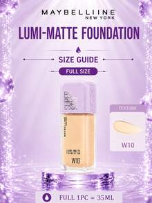 Maybelline 美寶琳長效透明底妝 #W10，正裝 35ml/試用裝 10ml，輕盈持久、抗汗、霧面妝感、有效遮瑕，適合中性自然膚色 - 美寶蓮持妝輕透粉底液W10 - 查看 13