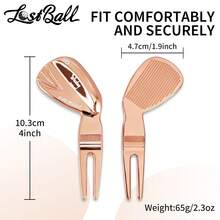 WUDAY Golf Course Repair Tool, Golf Club Shaped Repair Accessory, 2 Colors: Rose Gold/Gold/Bronze/Black, Golf Green Repair Tool, Quickly Repair Green, Enhance Golf Experience Golf Accessory - Champagne - View 6