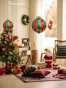 Christmas Colorful Ball Aluminum Foil Balloon Set, Suitable For New Year, New Year's Day, Christmas, Birthday, Home, Window Display, Photography Decoration - New Christmas Balloons - View 3
