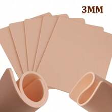 15/10/5/3/1 Piece Silicone Tattoo Practice Skin, 3mm Double-Sided Fake Skin For Permanent Makeup Training Supplies, Tattoo Accessories - Multicolor - View 7