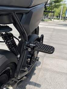 1 Pair Foldable Aluminum Alloy Bicycle Foot Pedals, Anti-Slip Heavy Duty Rear Footrest, Universal Bicycle Accessory, Black - Multicolor - View 7