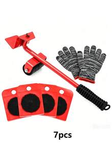 Heavy Duty Furniture Lifter And Mover Tool Set With Metal Sliders - Rustproof Steel Furniture Lifting Jack With Roller Pads, Easy Shifting For Bulky & Heavy Loads, Durable Metal Finish - Enhanced Moving Kit - View 7