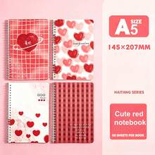 4PCS A5 Spiral Notebook Set, Cute Cartoon Cover, 60 Lined Pages, Random Pattern, Back To School Essential - A - View 9