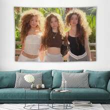 1pc, Kalogeras Sisters American Flag Banner, Pink & White Striped Tapestry, Polyester FabricDurable Indoor/Outdoor Decor For Bedroom - 彩色 - 查看 11