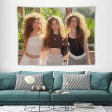 1pc, Kalogeras Sisters American Flag Banner, Pink & White Striped Tapestry, Polyester FabricDurable Indoor/Outdoor Decor For Bedroom - 彩色 - 查看 9
