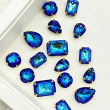 16pcs/Pack Sky Blue & Royal Blue Hollow Rhinestone DIY Decoration For Clothing, Shoes, Hats, Bags - Sky Blue - 16P - View 5