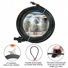 30 Meter / 98 Feet Outdoor Misting Cooling System With 30 Anti-Rust Brass Mist Spray Nozzles, Multi-Functional Water Mister Cooling Set, Ideal Summer Gear For Backyard, Garden, Greenhouse, Pool And Porch Leisure - A - View 7