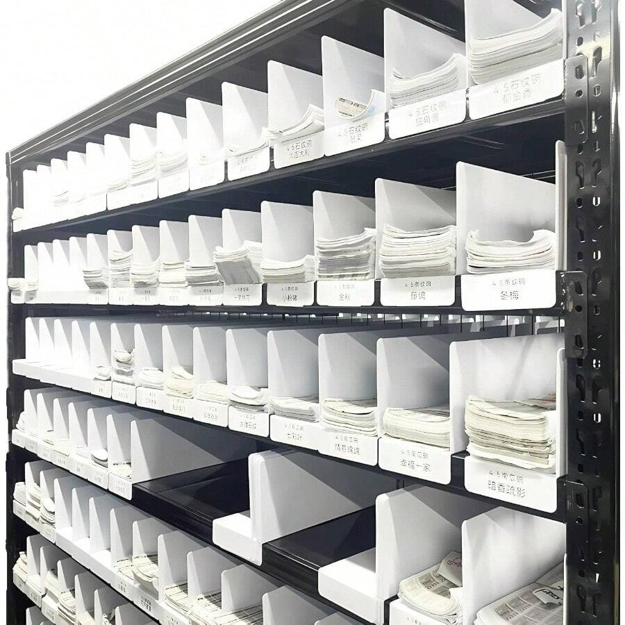 20個 20 * 12CM 1MM 図書館本ミニ棚仕切り、柔軟なラベルマーカーとステッカー、教室教師用品、クローゼットラックプラスチック仕切り、書き込み可能で再利用可能、本の種類を分類 - 39 * 15CM + 11 * 6CM 1MM + 20 - チェックする 1