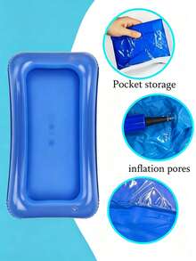 Portable Foldable Pool Cleaning Basin, Essential For Pool Maintenance Before Use, Also Suitable As Foot Bath Basin And Post-Swim Cleaning Basin. Air Pump Not Included - Inflatable Basin - View 3