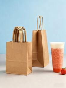 5/10/25 Stück Schwarze Papiertragetaschen, Verpackungstaschen für Kleidung, Milchtee, Kaffee, Desserts, Geschenkverpackungstaschen, geeignet für Geburtstagsfeiern, Hochzeiten, Feiertagspartys - Echte Farben - Übersicht 3