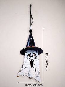 1pc Ghost Skull Witch Hat Hanging Ornament, Halloween Spooky Window & Door Decor, Autumn Harvest Porch & Wall Hanging Decoration, Gothic Farmhouse Vintage Country Style, Indoor & Outdoor Decor, Autumn Festival Costume Party Horror Party Home Display Beaded Hanging Sign - Multicolor 1 - View 14