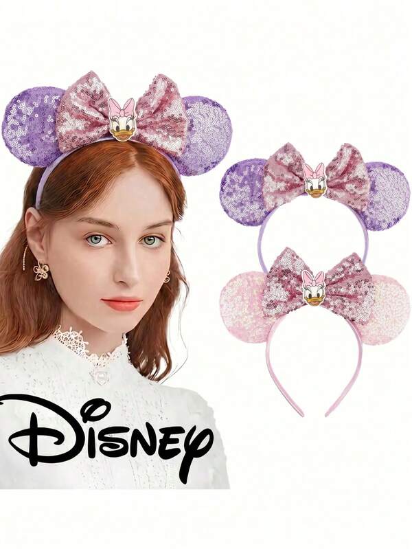 1pc Anime Cartoon Theme Style Shiny Ear Headband, Bathroom Hair Accessory, Hair Clip, Room Decoration, Amusement Park Decoration, Headband, Hair Accessory With Cute Cartoon Ear And Cartoon Duck Ear Design, Suitable For Theme Park Visits, Holiday Parties, Student Parties, Role-Play Parties, Cosplay, Travel And Holiday Gatherings, Ideal Gift For Birthdays, Christmas, Anniversaries And Other Occasions, Unisex, Suitable For Teenagers, Adults And Couples, Essential Hair Accessory For Princess Role-Play