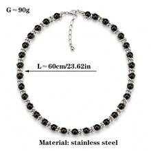 Multi-Style Combination Fashion Stainless Steel Unisex Mid-Length Necklaces, Personalized Mainstream Design Suitable For Holiday Parties, Music Festivals, DJ Bars, Street Style Accessories - Silver - View 4
