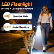 ENSSU 3X Pengusir Anjing Ultrasonik, Perangkat Anti Gonggong Genggam 6 in 1 dengan Lampu LED, Perangkat Pengusir Gonggong Anjing Jarak Jauh 50 kaki, Alat Pelatihan Hewan Peliharaan Ultrasonik Isi Ulang, Pengusir Anjing Portabel, Perangkat Pelatihan Anjing yang Ampuh untuk Anjing Besar/Sedang/Kecil - MultiWarna - View 5