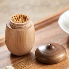 1PC Creative Walnut Nordic Cotton Swab Holder Wooden Acorn Toothpick Holder Personalized Japanese Mushroom Toothpick Box Hazelnut Toothpick Holder - Multicolor - View 5