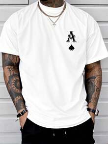 Men's Casual Slim Fit Round Neck T-Shirt, Suitable For Commuting - 魏斯 - 查看 2