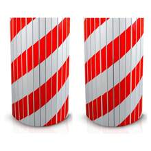 Zylx shopping - Pack de 2 Protectores Adhesivos de Parking, Espuma de 2cm, Franjas Rojas/Blancas - 4 Modelos a Elegir - 25*20cm Flexible - Ver 1