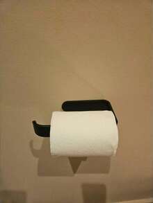 1pc U-Shaped Toilet Paper Holder - Minimalist Bathroom Storage Rack, Self-Adhesive Toilet Paper Holder, Fashion Design, Plastic Material, Easy To Attach, Only Suitable For Tile/Glass And Other Smooth Hard Surfaces, Use 24 Hours After Application - Multicolor - View 12