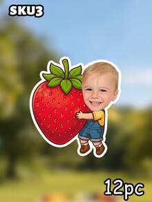Custom Children's Tropical Fruit Face Banner, 1st Birthday Hanging Flag, Summer Yard Decoration Garland, Baby Shower Party Decor, Tutti Frutti Party Favors, Children's Milestone - Multicolor - View 11