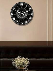 1pc Wooden Silent Wall Clock | 2D Printed Racing Wheel Design, Modern Luxury Style, Suitable For Living Room, Kitchen, Office Decoration, Battery Powered (AA Batteries Not Included), 25.4-40.64 Cm Options - A - View 7