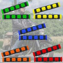2 pièces poignées de guidon en caoutchouc pour moto tout-terrain, modification Bull Horn, style Ghost Fire, manchons universels antidérapants pour frein et embrayage de véhicule électrique - 2 pièces - Voir 5