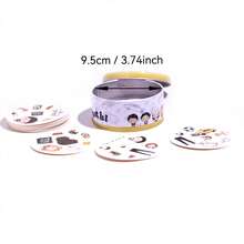 1 Tin Box Sitcom Visual Match Challenge Cards, Casual Spot Table Game, Compact Carryable Build, Weekend Home Leisure Goods, Two-Tone Metal Casing, Retro Friends Cartoon Pattern, Focus Training Interactive Game, Year-Round Indoor Outdoor Pastime - Multicolor - View 5