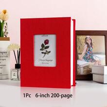 1pc Linen Photo Album, High-End Display Window Design, Acid-Free Inner Pages, Holds 26 Pages, 100 Photos, 4x6/5x7/8*10 Photos, Suitable For Family Memories, Wedding Keepsakes, Anniversary Gifts, Memory Album, Photo Storage, Home Decor Essential - Multicolor - View 15
