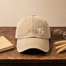 1pc Gothic Casual Washed Men Hat, Featuring 'cross And Letters' Print Design. It's Perfect For Sun Protection,Shade ,Outdoor Activity. - Multicolor - View 2