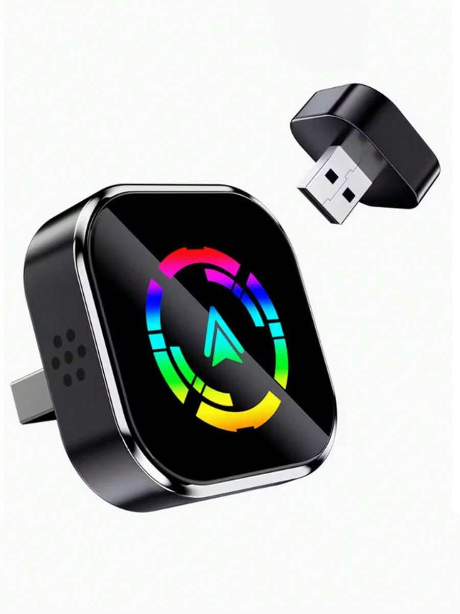 Wireless CarPlay Adapter, Stable And Smooth Connection, Supports Voice Control, USB Powered, Compatible With Most Car Models, Includes USB-C And Lightning Data Cables, CarPlay Wireless Adapter, Hands-Free Audio, Stylish Gadget, High-Quality Sound, Battery Not Included