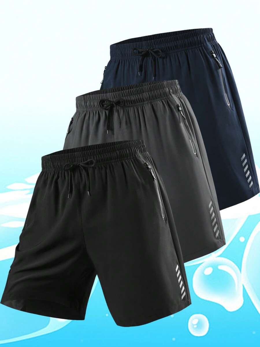 Men's Athletic Running Shorts - Quick Dry, 7 Inch | Sports Black