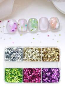 Estrellas de purpurina de 2mm de colores para relleno de moldes de resina, dijes de resina, rellenos de agitadores, mini lentejuelas de meteorito, decoraciones para manualidades hechas a mano - Multicolor - Ver 2
