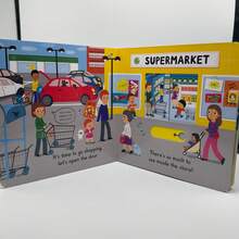 Libro de imágenes con páginas interiores plegables de cartón educativo, adecuado para lectura familiar, aprendizaje temprano de inglés, iluminación cognitiva, desarrollo del lenguaje, aplicable para Halloween y Navidad - Multicolor - Ver 16