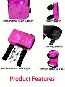 Versatile Thigh Bag Rainbow Ankle Bag For Men And Women Leg Bag With Adjustable Straps Zipper For For Travel Back To School Home Decor Summer Fall Exerise Workout Indoor Outdoor Birthday Gift Party Favor Essential Accessory - Multicolor - View 8
