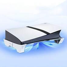 PlayStation 5 通用橫置底座，相容 PS-5 Slim/PS-5 Pro 超薄主機，ABS 材質，適用於光碟版與數位版 - 查看 5