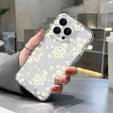 1件極簡清新雛菊花透明軟手機殼 - 彩色 - 查看 3